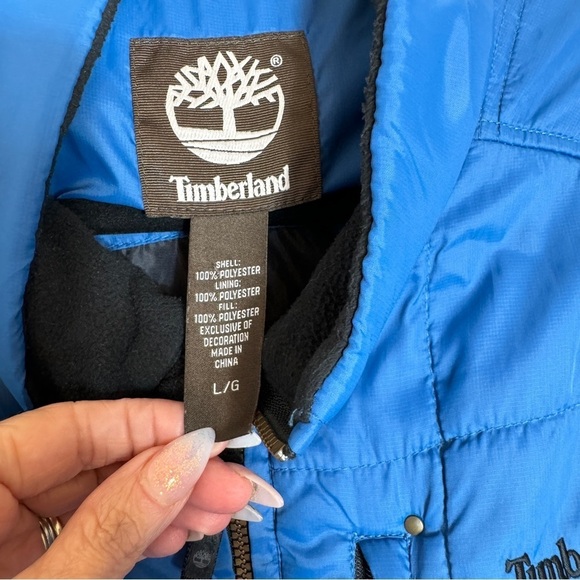 Timberland - Royal Blue Lite Puffer Full- Zip Jacket - Size Large - Picture 4 of 11